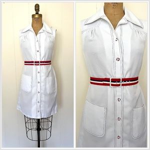 VTG Retro Red, White & Blue Dress